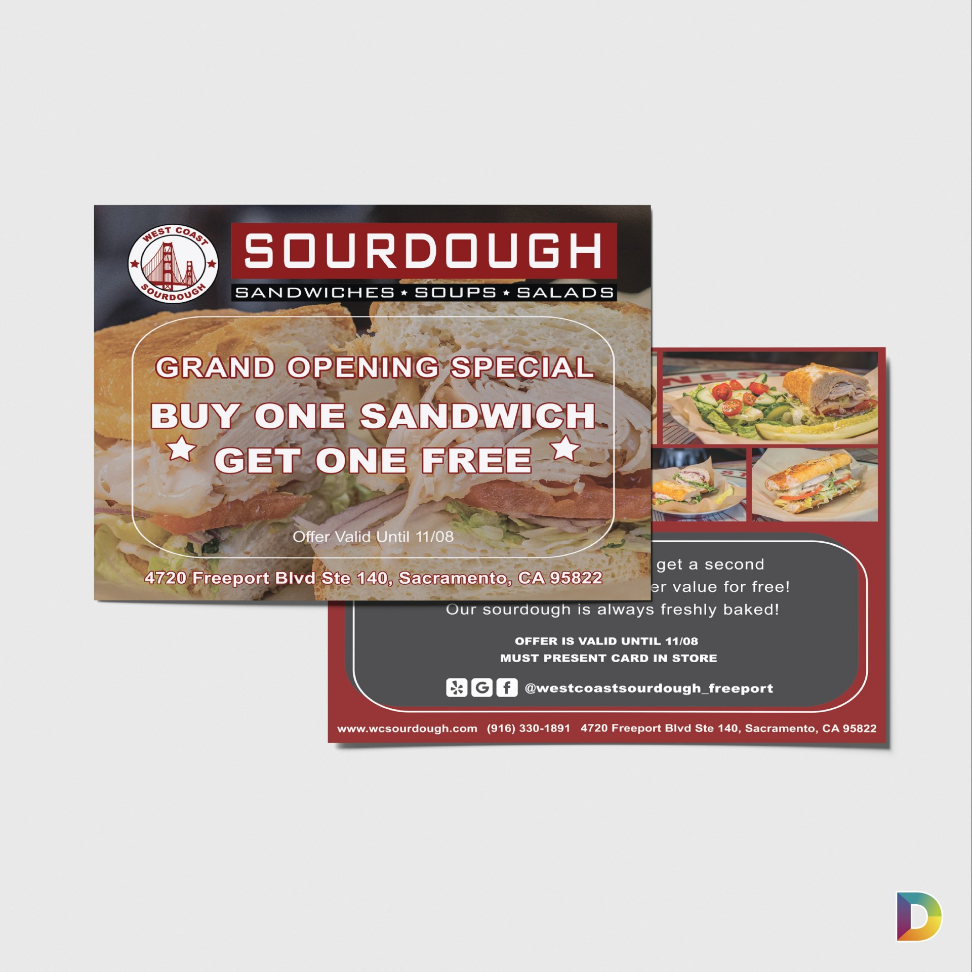 West coast sourdough business card - Graphic Design Services